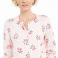 Karen Scott Women's Printed Button Front Cardigan Pink Size Petite S