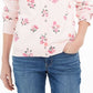 Karen Scott Women's Printed Button Front Cardigan Pink Size Petite S