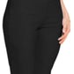 JM Collection Women's Tortoise Look Ring Tummy Control Capri Pants Black Size Small