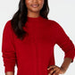 Karen Scott Women's Cable Front Mock Neck Sweater Red Size X-Large