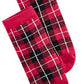 First Impressions Baby Plaid / Grid / Bear 3 Pair Socks Red Size 0-6 MOS