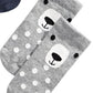 First Impressions Baby Plaid / Grid / Bear 3 Pair Socks Red Size 0-6 MOS