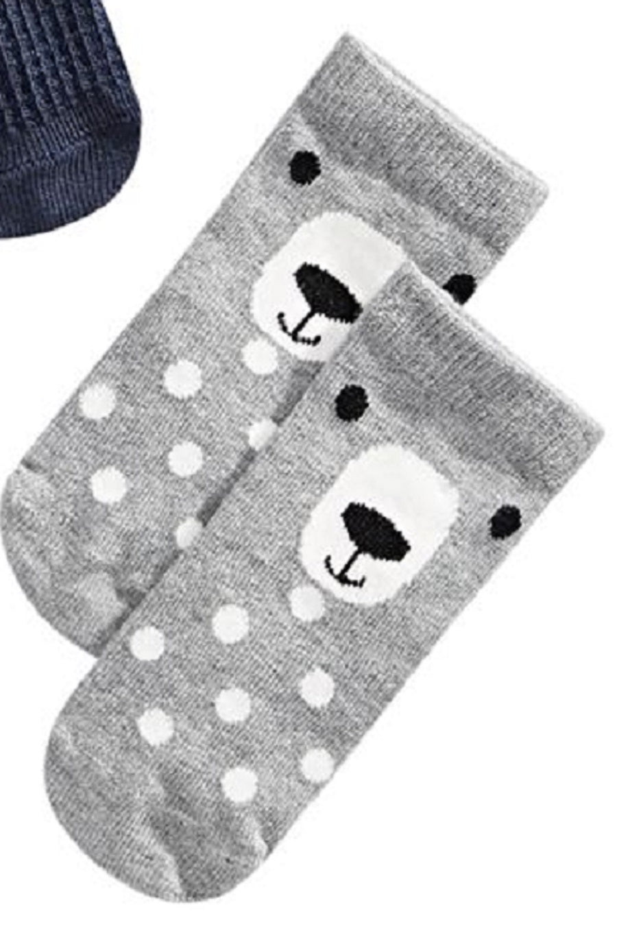 First Impressions Baby Plaid / Grid / Bear 3 Pair Socks Red Size 0-6 MOS