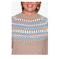Alfred Dunner Women's Missy Dover Cliffs Flo Open Beige Sweater Size XLarge