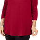 JM Collection Women's Embellished Cold Shoulder Top Red Size X-Small