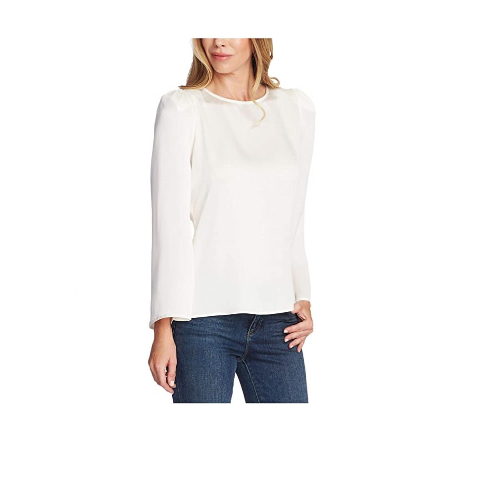 Vince Camuto Women's Satin Professional Blouse White Size XL