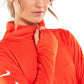 Nike Women's Swoosh Half Zip Running Top Orange Size Small
