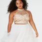 Say Yes to the Prom Women's Crop Top Prom Top Plus Brown Size 18W