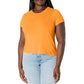 Guess Women's Short Sleeve Logo Baby Tee, Salamander Size Medium