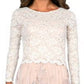 Jump Women's 2PC Lace Cocktail and Party Dress Brown Size 1/2