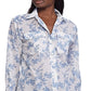 Ralph Lauren Women's Courtenay Button Down Top Blue Size Large