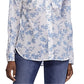 Ralph Lauren Women's Courtenay Button Down Top Blue Size Large
