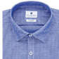 Ryan Seacrest Distinction Men's Ultimate Slim Fit Non Iron Performance Stretch Pattern Dress Shirt Blue Size L