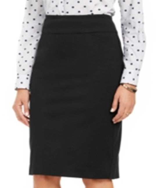 Charter Club Women's Ponte Knit Pencil Skirt Black Size 14