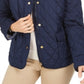 Charter Club Women's Quilted Jacket Blue Size XS