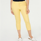Charter Club Newport Tummy-Control Cropped Pants Citron Aura Yellow Size 8