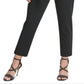 DKNY Women's Belted Zippered Pocketed Pants Black Size 16