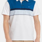 Calvin Klein Men's Colorblocked Engineered Stripe Polo Shirt White Size X-Large