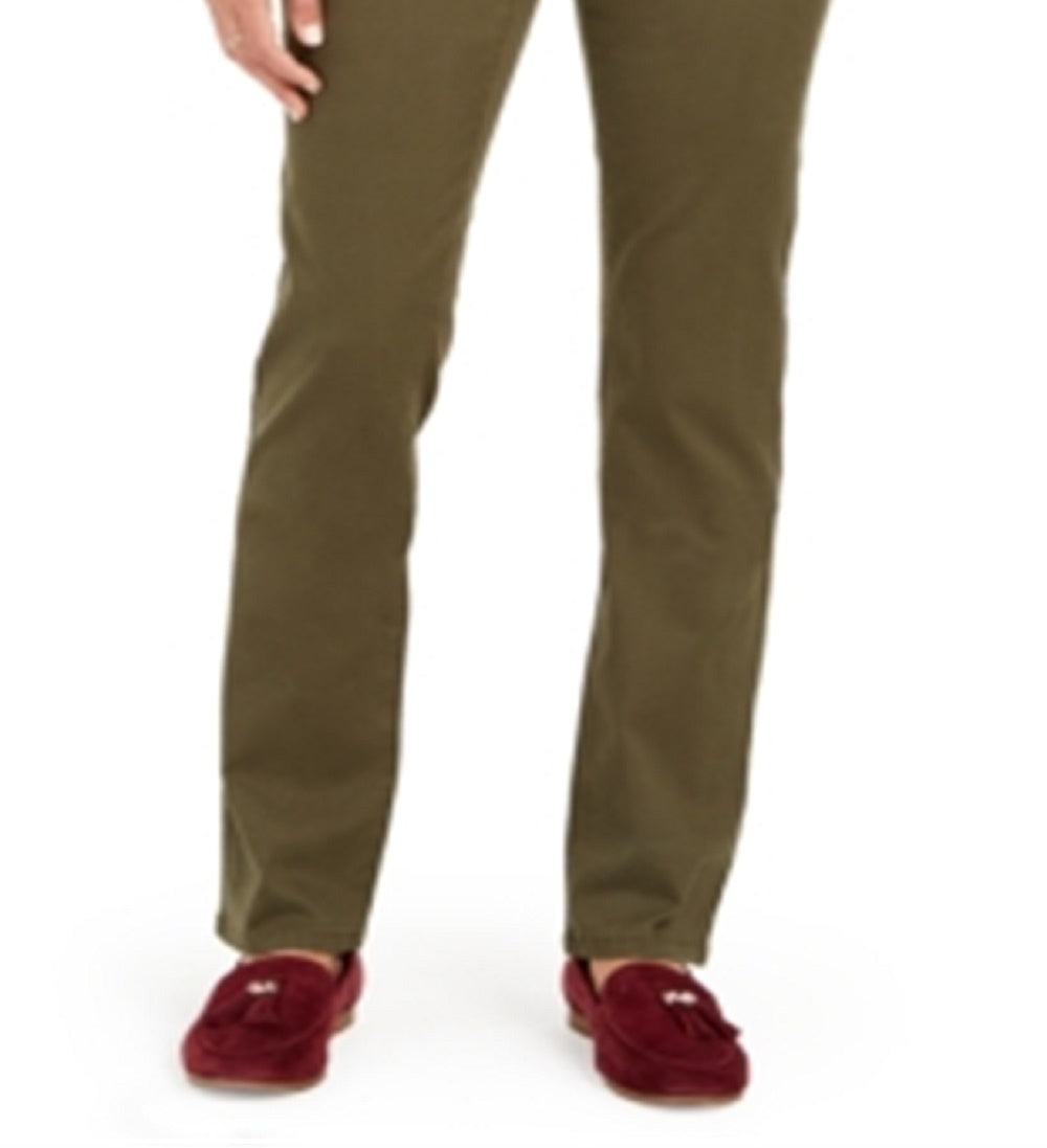 Charter Club Women's Solid Pants Green Size 12 Petite