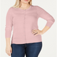 Charter Club Women's Pink Long Sleeve Crew Neck Top Plus Size 2X