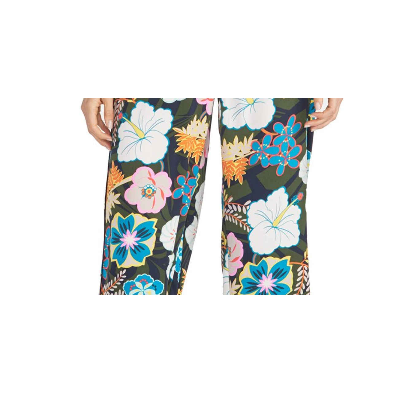 Rachel Rachel Roy Women's Daria Silk Pull on Casual Pants Blue Size Large