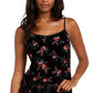 INC International Concepts Women's Intimates Velvet Floral Everyday Pajamas Black Size Medium