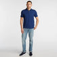 Nautica Men's Big & Tall Stretch Mesh Polo Blue Size LT