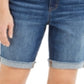 Style & Co Women's Distressed Bermuda Shorts Blue Size 4