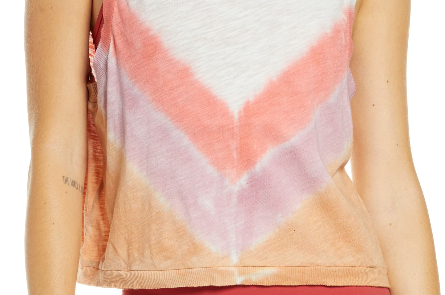 Free People Women's Chevron Tie Dye Ombre Love Tank Blue Size Medium