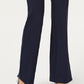 Alfani Women's Faux Leather Trim Wide Leg Trousers Blue Size 16 Petite