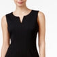 Calvin Klein Women's Split Neck Sheath Dress Black Size 4 Petite