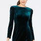 Vince Camuto Women's Velvet Puff Sleeve Sheath Dress Green Size 12