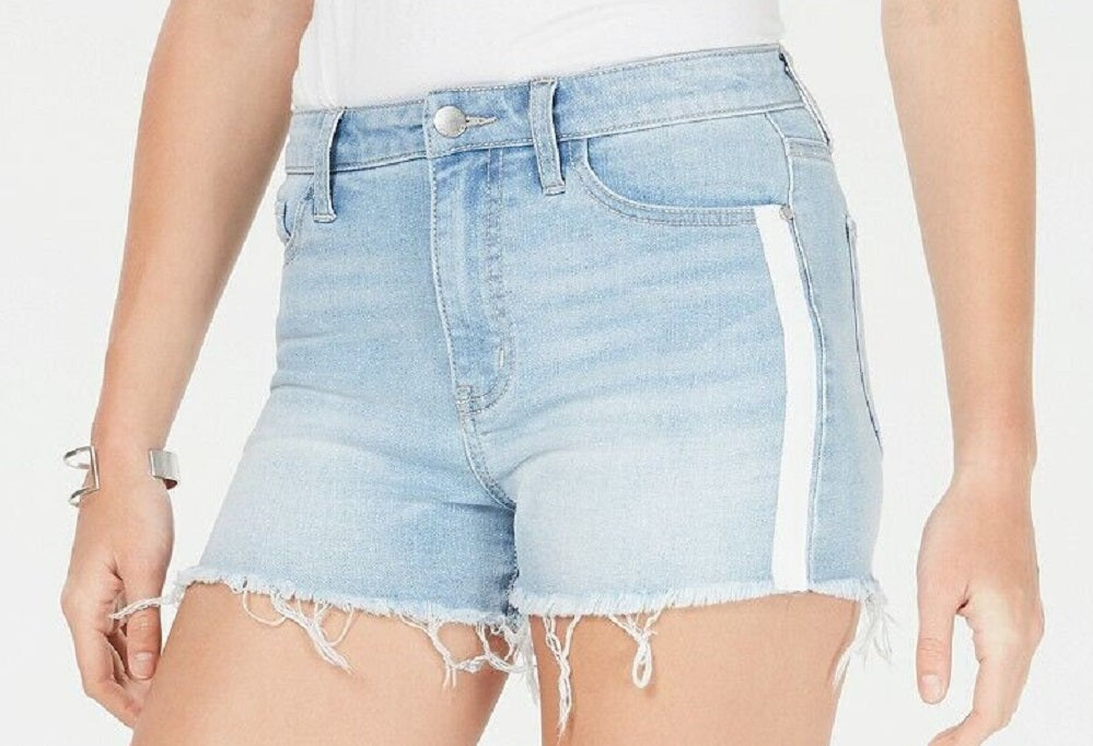 Tinseltown Junior's Side striped Denim Shorts Blue Size 11