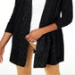 Charter Club Women's Cashmere Sequin Trim Completer Sweater Black Size Petite S
