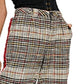 Free People Women's Good Vibes Plaid Straight Leg Pants Brown Size 0