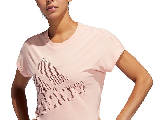 Adidas Women's Badge of Sport T-Shirt Pink Size Medium