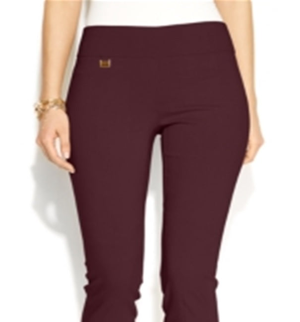 Alfani Women's Tummy Control Pull on Skinny Pants Red Size 12 Petite