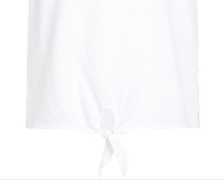 Champion Toddler Girl's Logo Print Tie Front T-Shirt White Size 2T