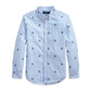Polo Ralph Lauren Big Boys Skull Poplin Shirt Blue Size M