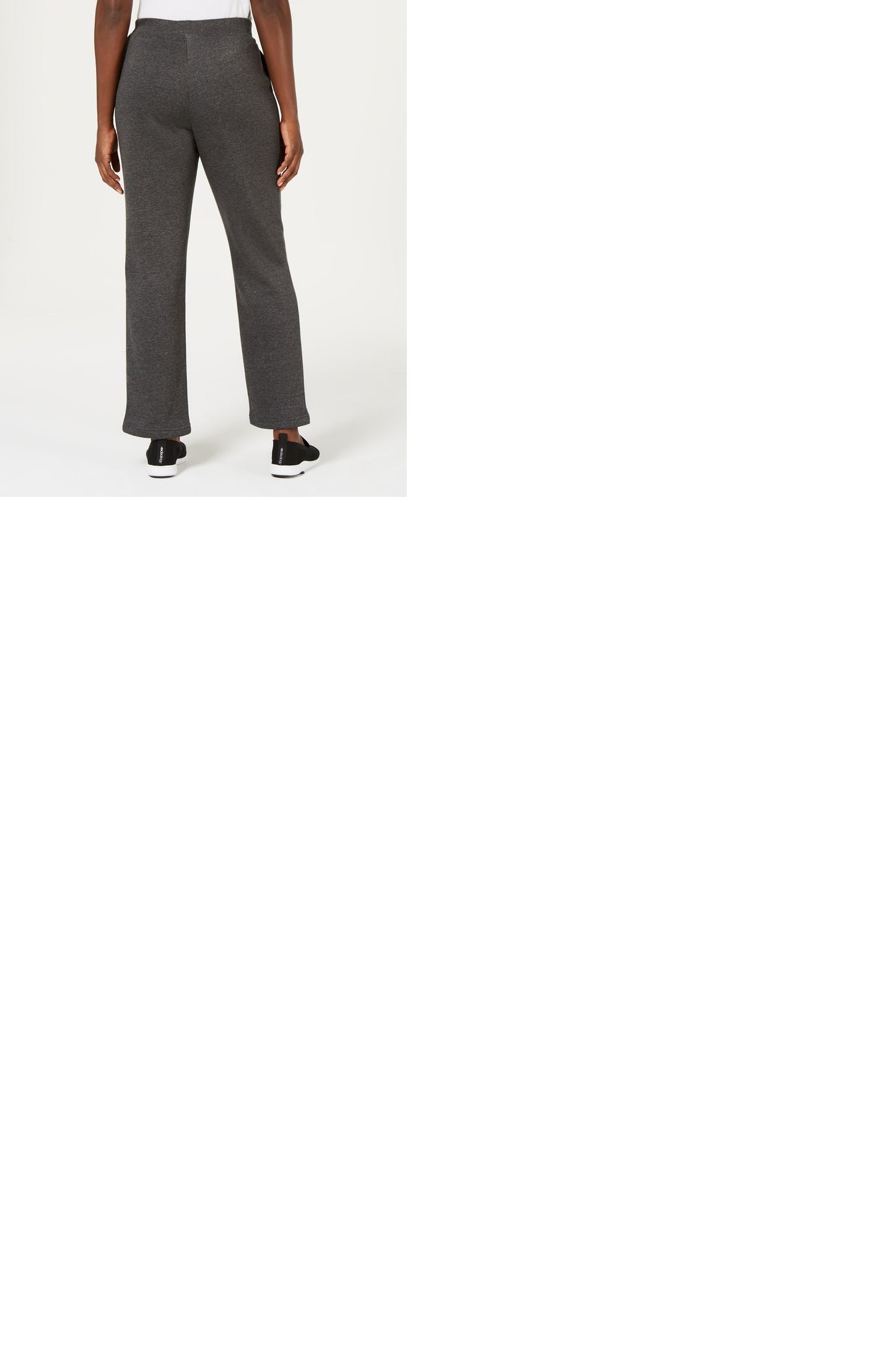 Karen Scott Women's Side Pocket Active Fleece Pants Black Size X-Small