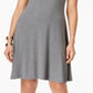 Style & Co Women's Sleeveless Swing Dress Gray Size Petite Medium