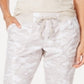Calvin Klein Women's Performance Printed Tie Hem Capri Pants White Size XX-Large