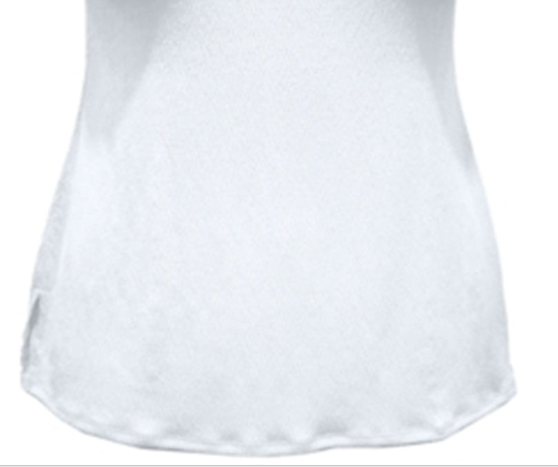 JM Collection Women's Textured Button Tank Top White Size Large