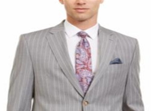 Ralph Lauren Men's Classic Fit UltraFlex Stretch Stripe Suit Separate Jacket Gray Size 42