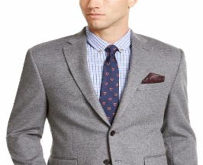 Ralph Lauren Men's Luxury Wool Cashmere Blend Classic Fit Sport Coat Gray Size 48