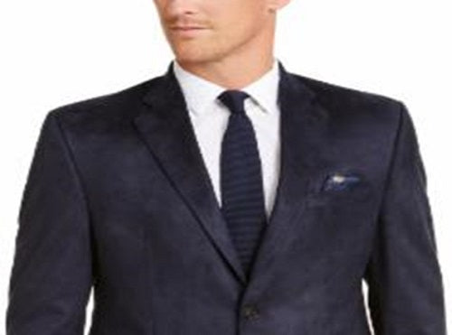 Ralph Lauren Men's Two Button Blazer Faux Suede Suit Separate Blue Size 42