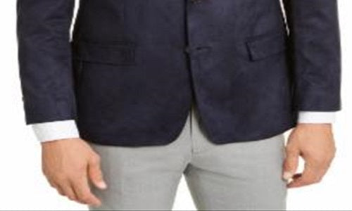 Ralph Lauren Men's Two Button Blazer Faux Suede Suit Separate Blue Size 42