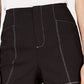 INC International Concepts Women's High Rise Contrast Shorts Black Size 16