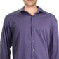 Alfani Men's Regular Fit Officewear Button Down Shirt Purple Size M-15-15.5-32/33