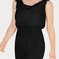 Adrianna Papell Women's Blouson Cowlneck Gown Black Size 0